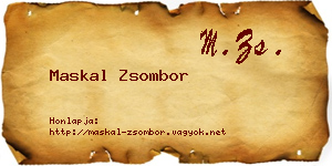 Maskal Zsombor névjegykártya